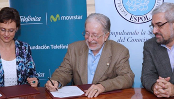 ​ESPOL y Fundación Telefónica Ecuador firman convenio en beneficio de los jóvenes del país